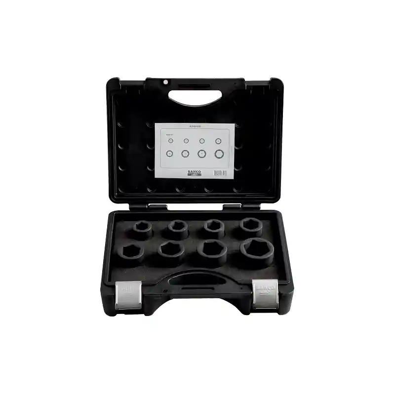 Jeu de douilles à chocs 3/4" profil hexagonal phosphatée 8 pièces K890