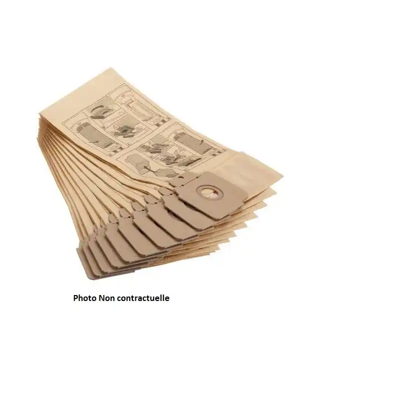 Lot de 10 sacs filtres papier