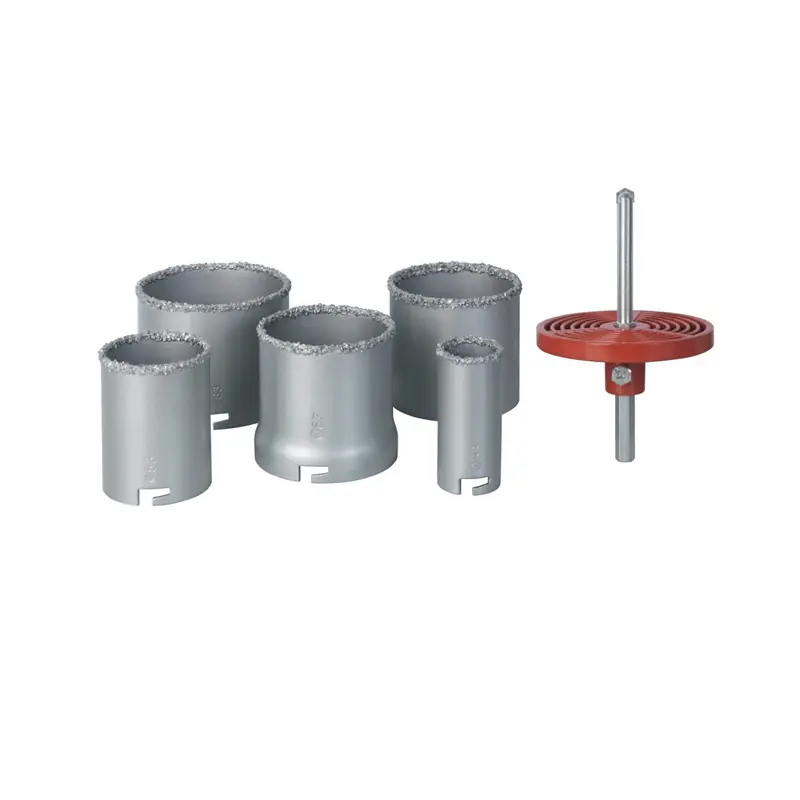 Lot de 5 scies cloches diamantées Diam 33 à 83 mm PRSCDX5/M