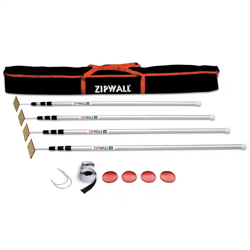 Lot de 4 Perches télescopiques aluminium 3m60 et un sac de transport S