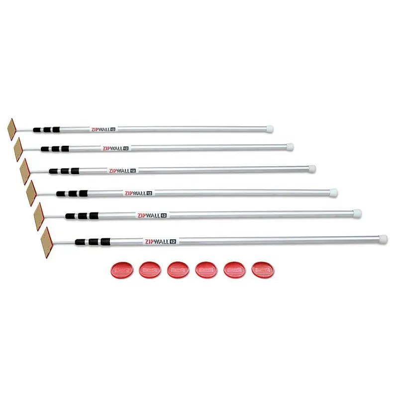 Lot de 6 Perches télescopiques aluminium 3m60 SLP6