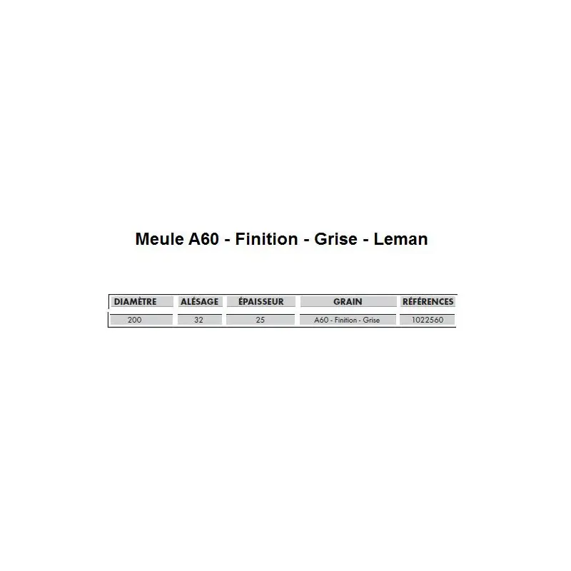 Meule touret vitrifiée corindon 200x25x32 Gr 60 22506