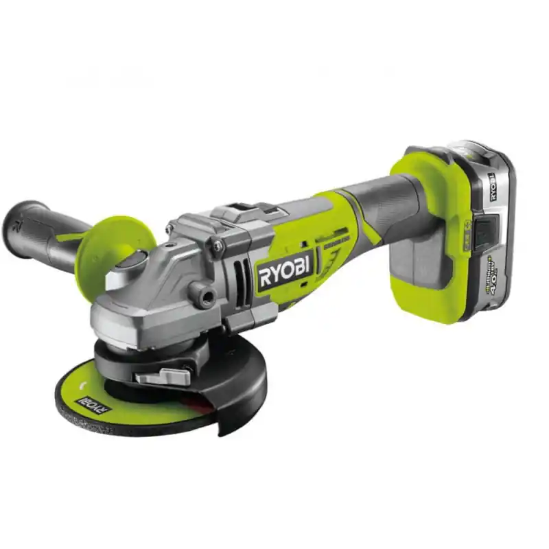 Meuleuse d‘angle Brushless 125 mm 18V One+ 40Ah avec sac transport R18