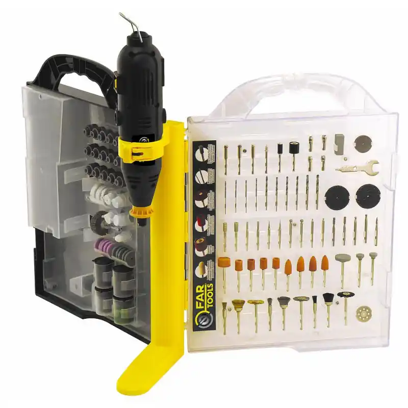 Mini meuleuse 130W avec 242 Accessoires DC 130
