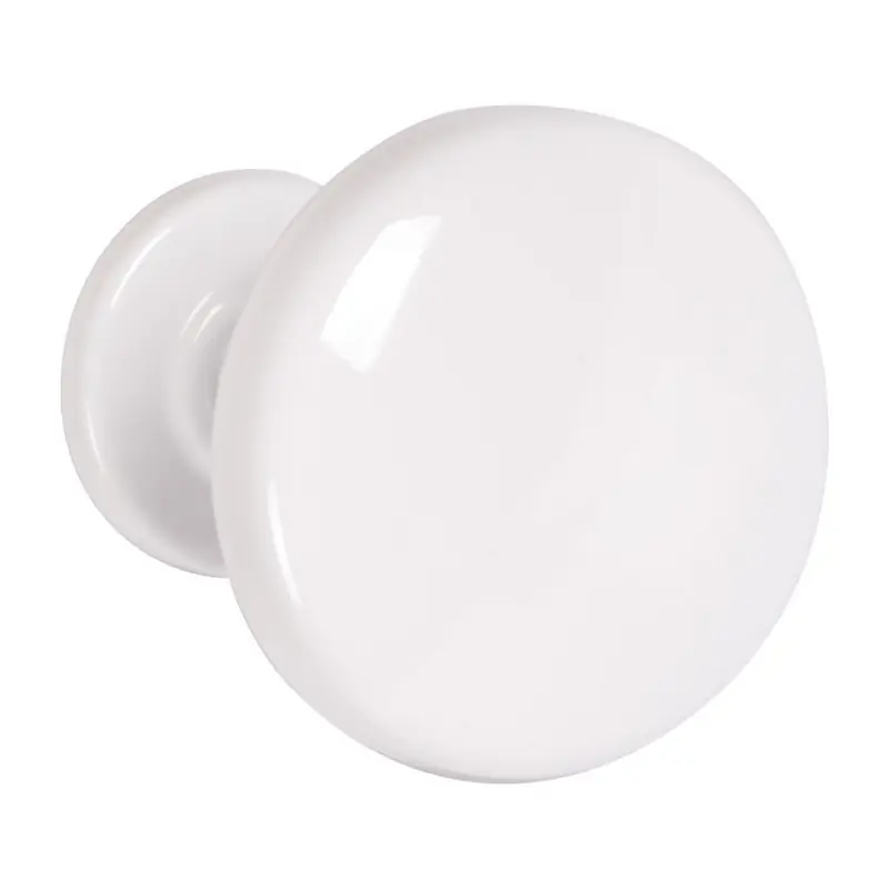 Patère 1 tête en acier blanc