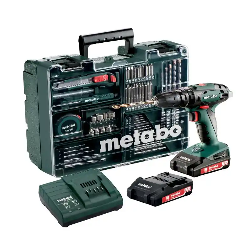 Perceuse percussion batterie 18V 2Ah Li-Ion set d‘accessoires SB 18 L
