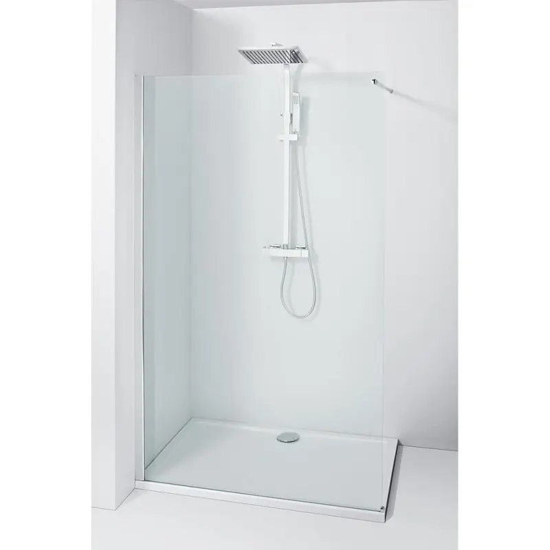 Paroi doucheWalk In 120x195 cmVerre transparent 8mm Profilé Alu chromé
