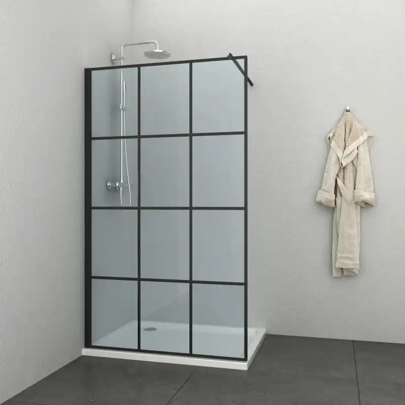 Paroi de douche Walk in 120 x 200 cm Noir LOFT-GAME