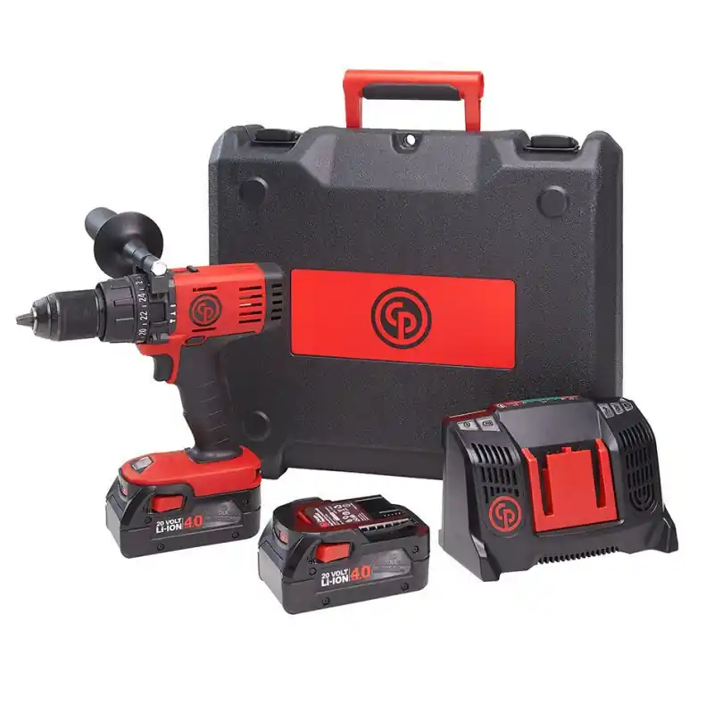 Perceuse batterie 20V Li-Ion 2x 4Ah 82 Nm mandrin 1/2" sans clé coffre