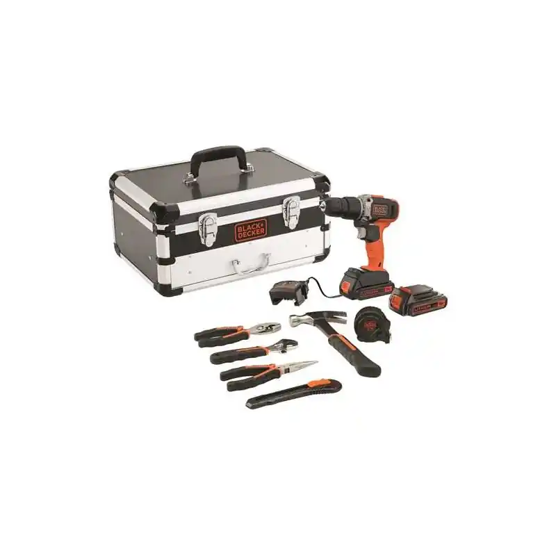 Perceuse percussion batterie 18V 2x15Ah Li-Ion outils main coffret BCD