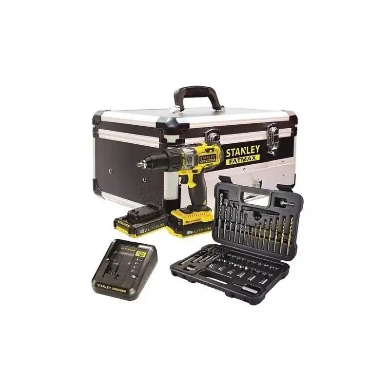 Perceuse percussion 18V 2x2Ah Li-Ion coffret accessoires 50 pcs FMCK62