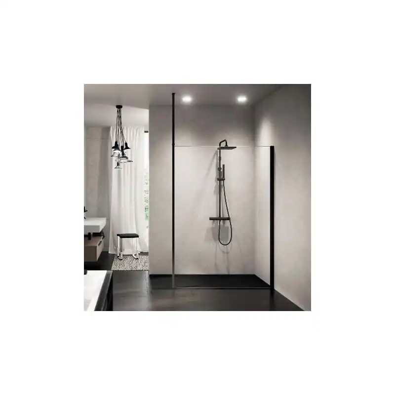 Paroi douche l‘italienne 117-120xH200cm profilé chrome KUADRA H
