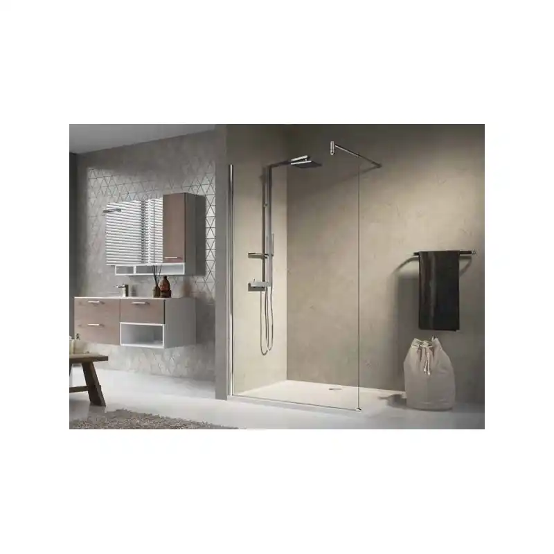 Paroi douche l‘italienne 157-160xH200cm profilé chrome KUADRA H