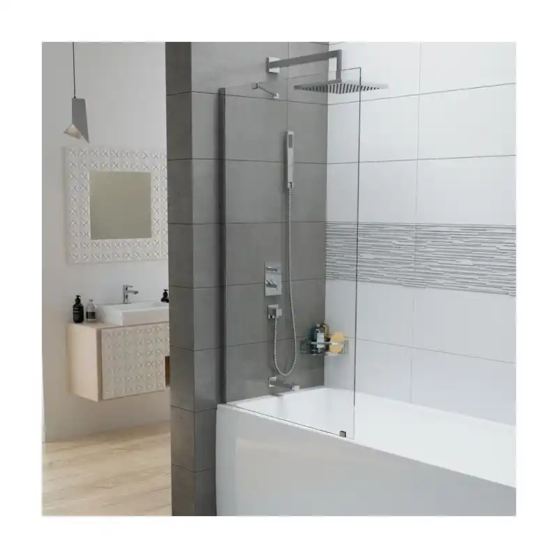 Pare-baignoire 1Volet fixe 150x70cm 6mm profile argent brillant FRISBE