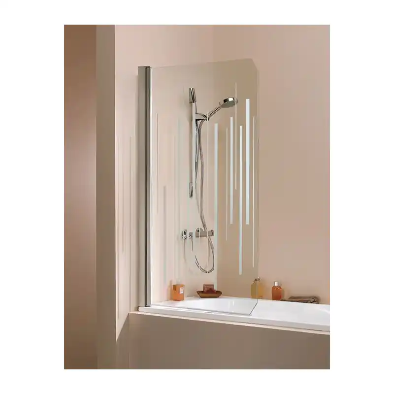 Pare-baignoire 1Volet pivotant réversible 1400x800mm profilé blanc JAZ