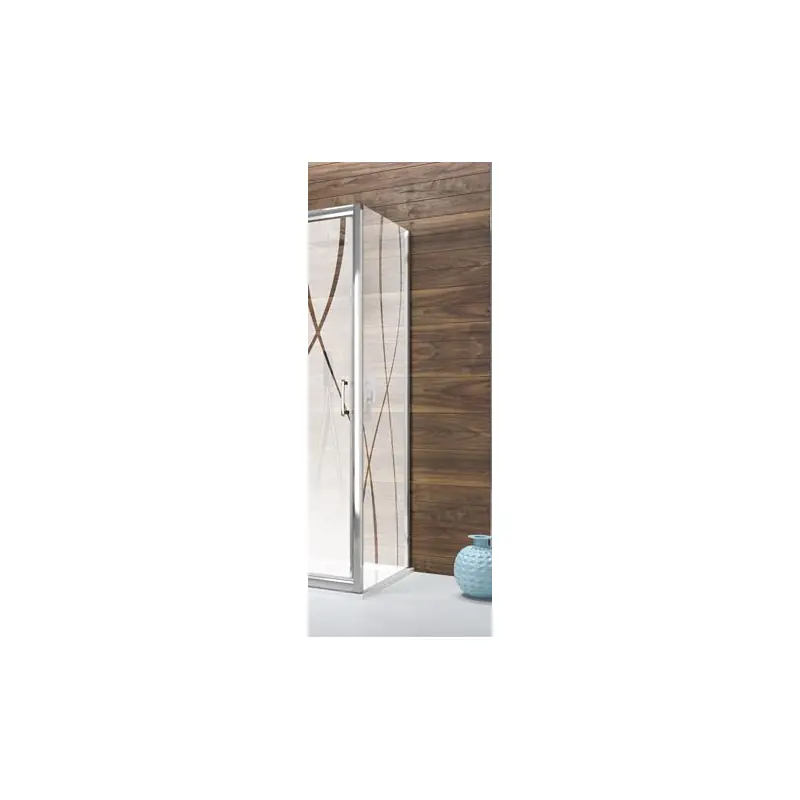 Paroi fixe 1000 x 1900 mm verre sérigraphie W15 profilé blanc TYXO