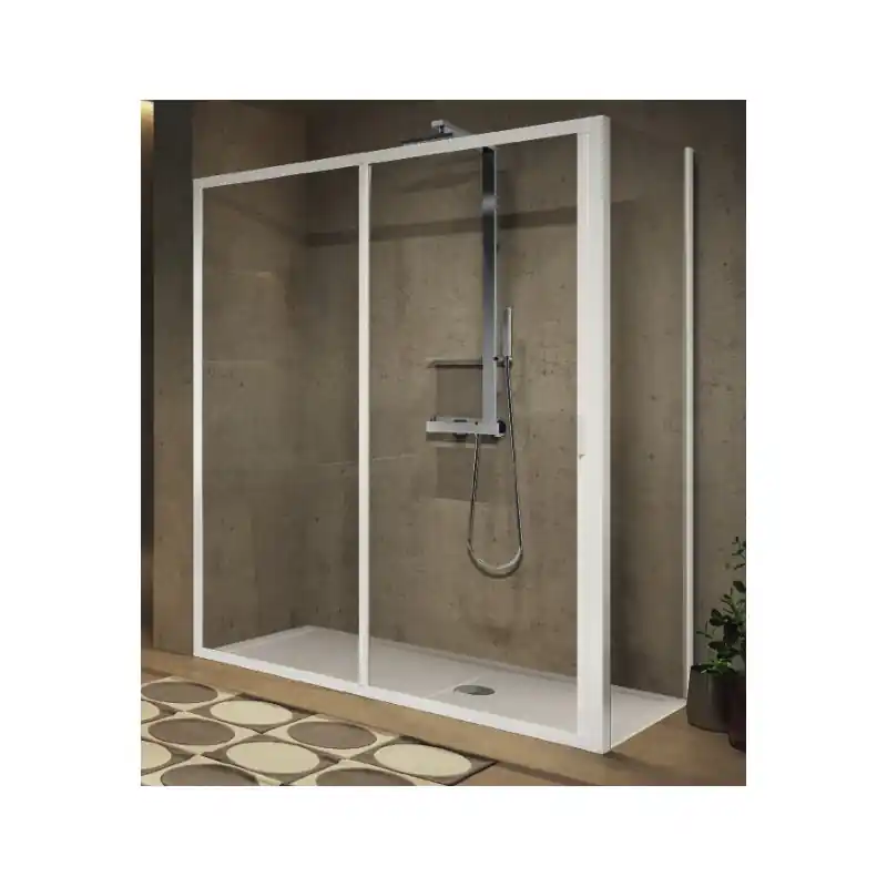 Paroi de douche coulissante 156-162 x H195 cm 1 fixe en alignement LUN