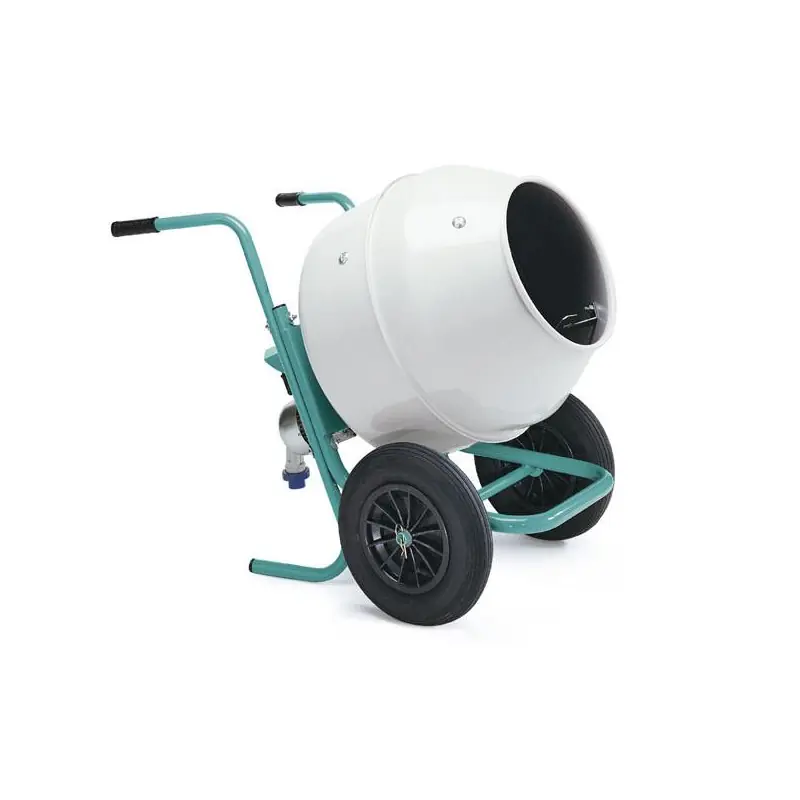 Bétonnière brouette Rollbeta 0.3kW cuve acier 138L malaxage 100L Imer