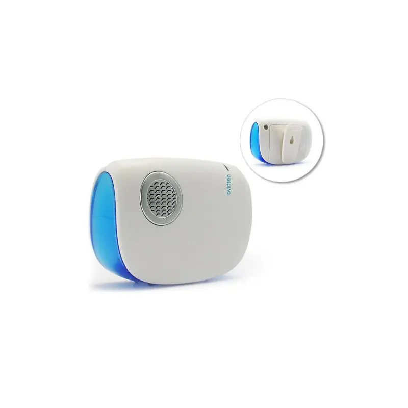 Carillon sans fil supplémentaire portée 80m clip ceinture blanc et ble