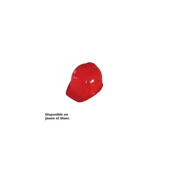 Casque de chantier à têtière réglable rouge