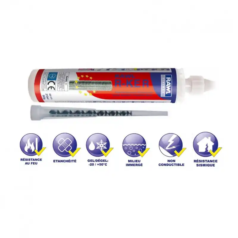 Cartouche 271665 R-Ker résine vinylester 310ml 12 pièces Rawl
