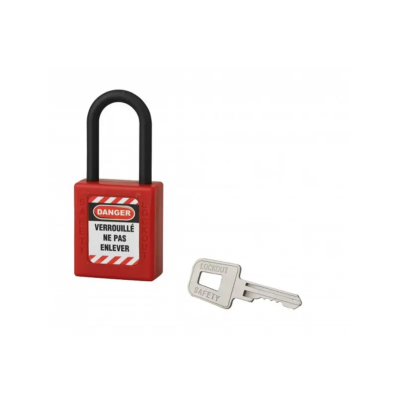 Cadenas de consignation 40 mm anse nylon Diam 6 x 38 mm rouge 91270