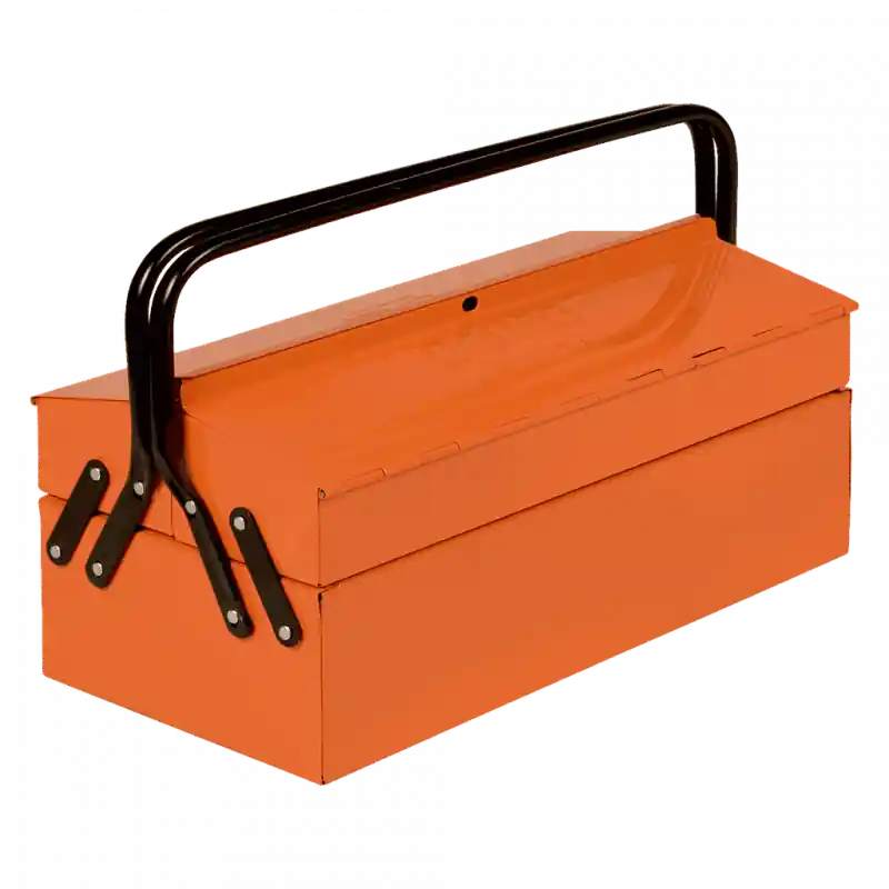 Caisses à outils métalliques avec 3 compartiments 190x400x210 mm 96010