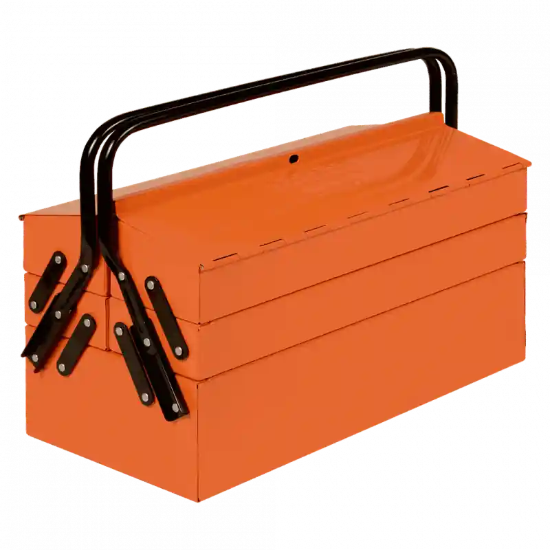 Caisses à outils métalliques avec 5 compartiments 245x400x210 mm 96010