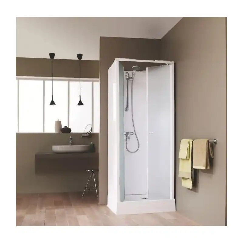 Cabine Surf 5 Portes Battantes 70X70 Verre Granité