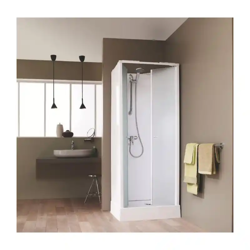Cabine Surf 5 Portes Battantes 80X80 Verre Granité
