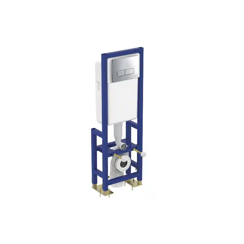 Bâti-support autoportant réservoir encastré 4 pieds plaque commande ch