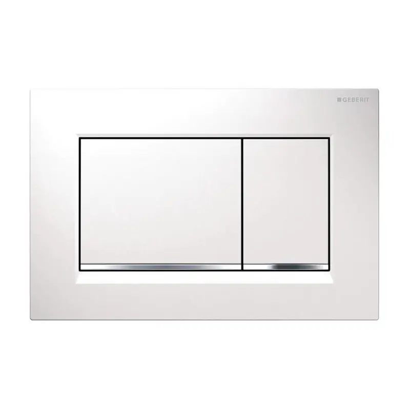 Plaque de déclenchement WC Sigma30 blanc / chromé brillant 115883KJ1
