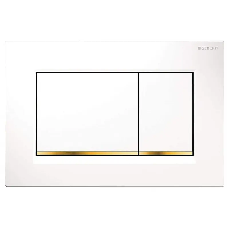 Plaque de déclenchement 115.883.KK.1 Sigma 30 blanc doré Geberit
