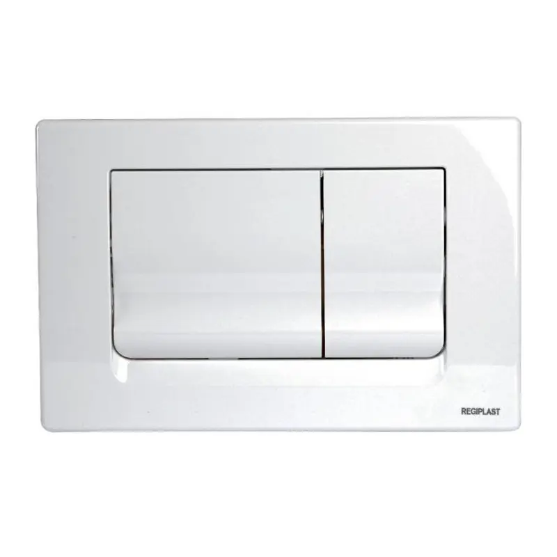 Plaque de commande pour bati-support Césame blanc débit double