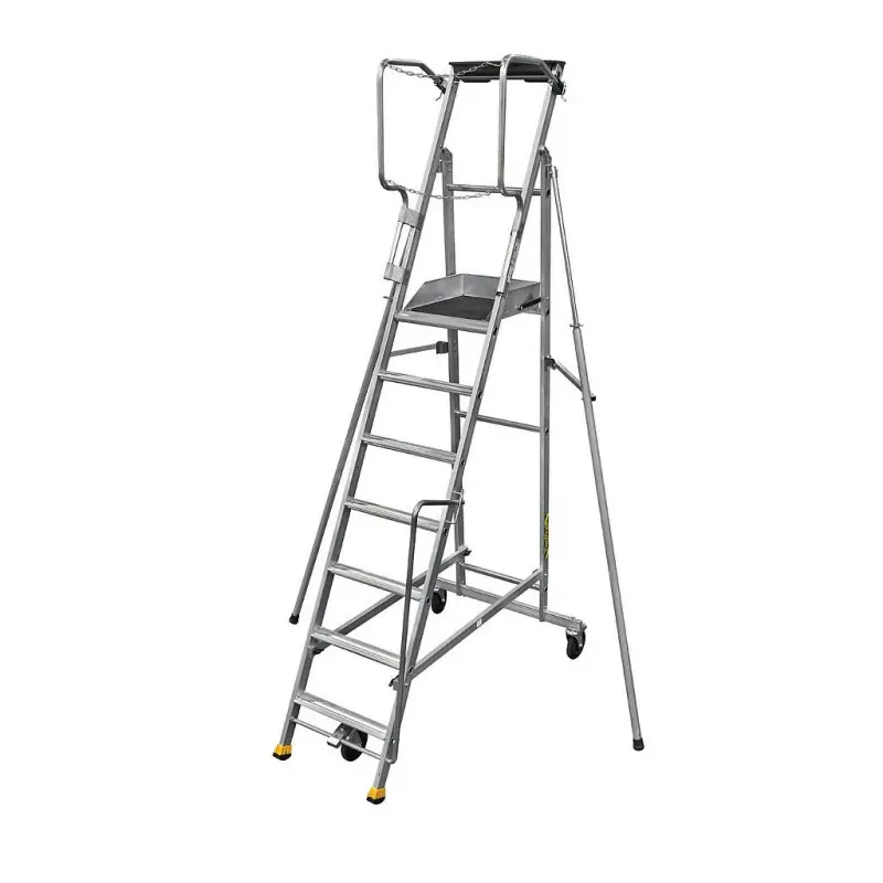Plate-forme de rayonnage aluminium Haut. travail 3 m 4 marches ERM