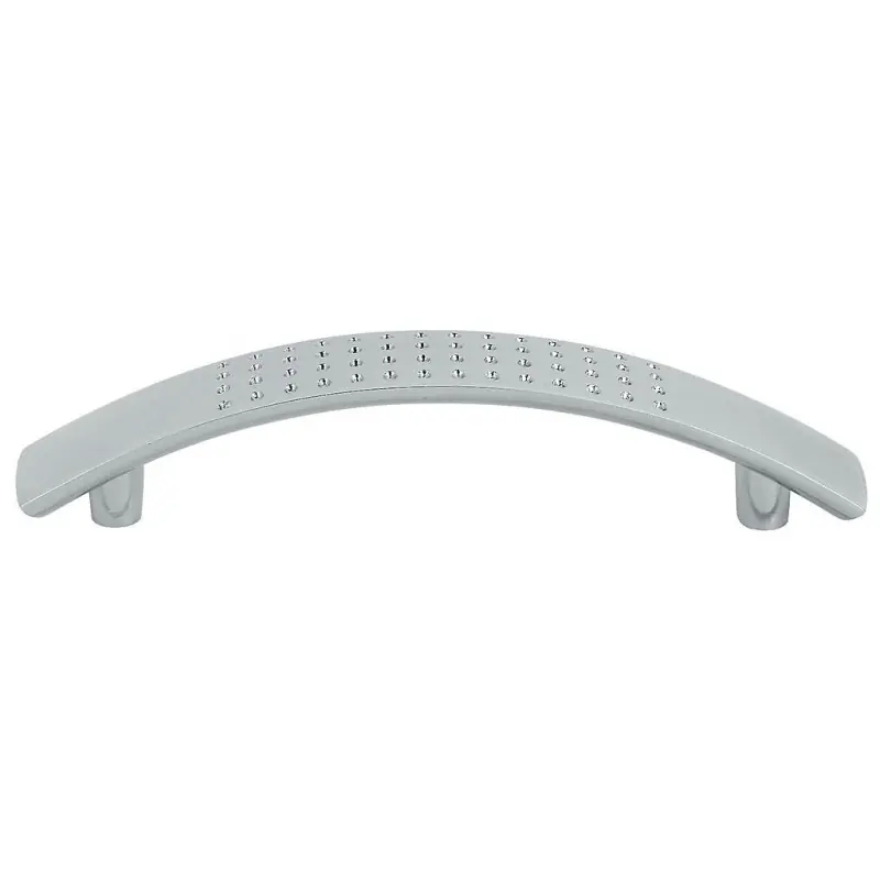 Poignée courbe aspect inox 128 mm