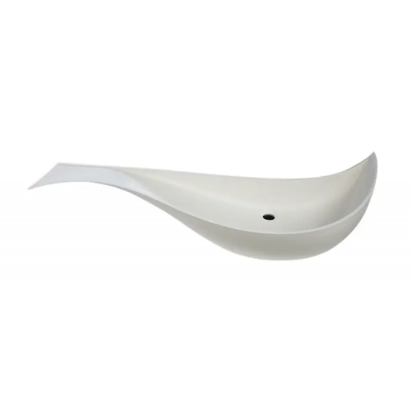 Plan vasque suspendre solid surface 120cm blanc mat sans bonde ni robi