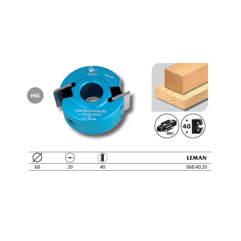 Porte-outils à profiler Diamètre 68 mm haut. 40 mm 068.40.20