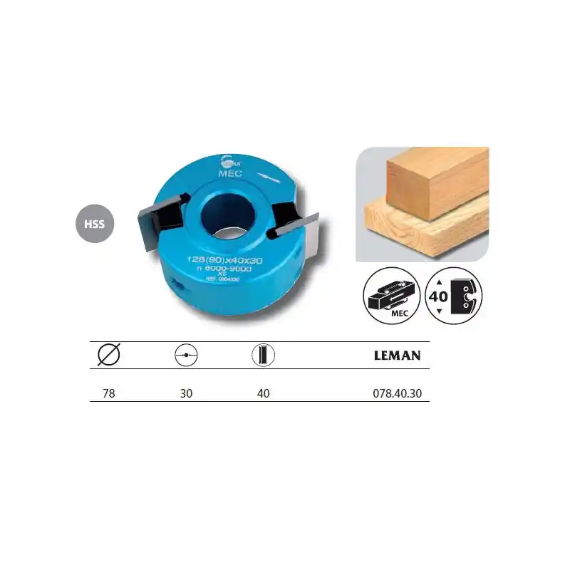 Porte-outils à profiler Diamètre 78 mm haut. 40 mm 078.40.30