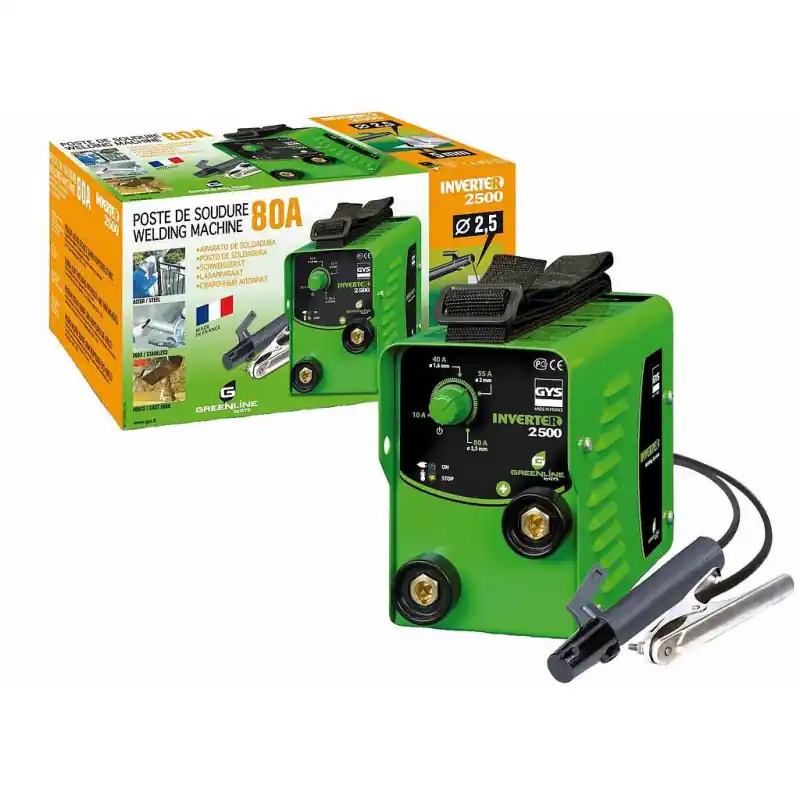 Poste de soudage inverter MMA 230 V 80 A en carton INVERTER 2500