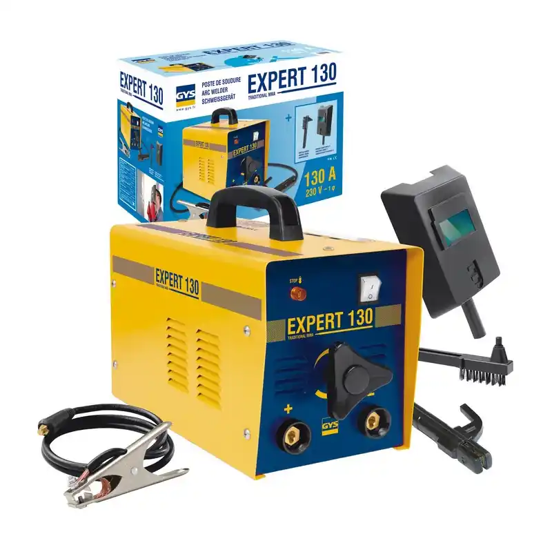 Poste de soudage MMA à l‘arc 230V 130A avec accessoires Expert 130