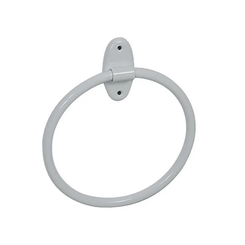 Porte-serviette anneau en acier blanc