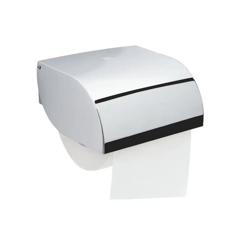 Porte-papier toilette en laiton chromé