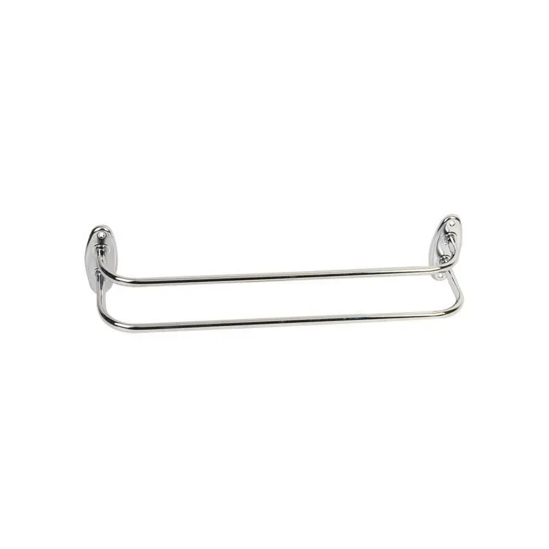Porte-serviette chromé double fixe