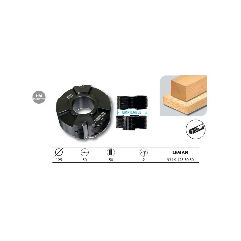 Porte-outils à jointer empilable diam. 125 Al. 50 z2 934.9.125.50.50
