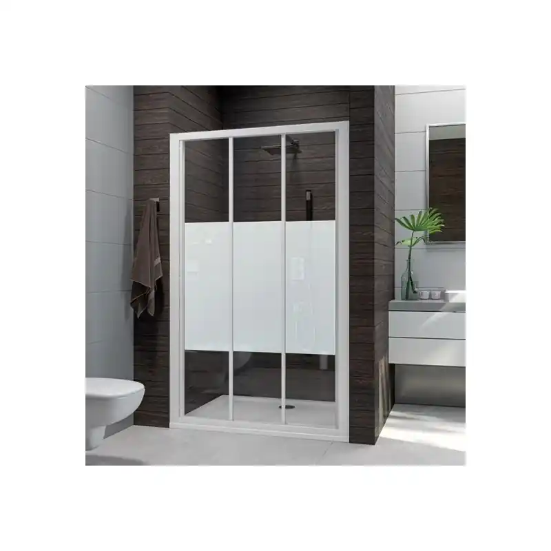 Portes coulissantes 3 vantaux face Atout 3 en niche 80cm blanc