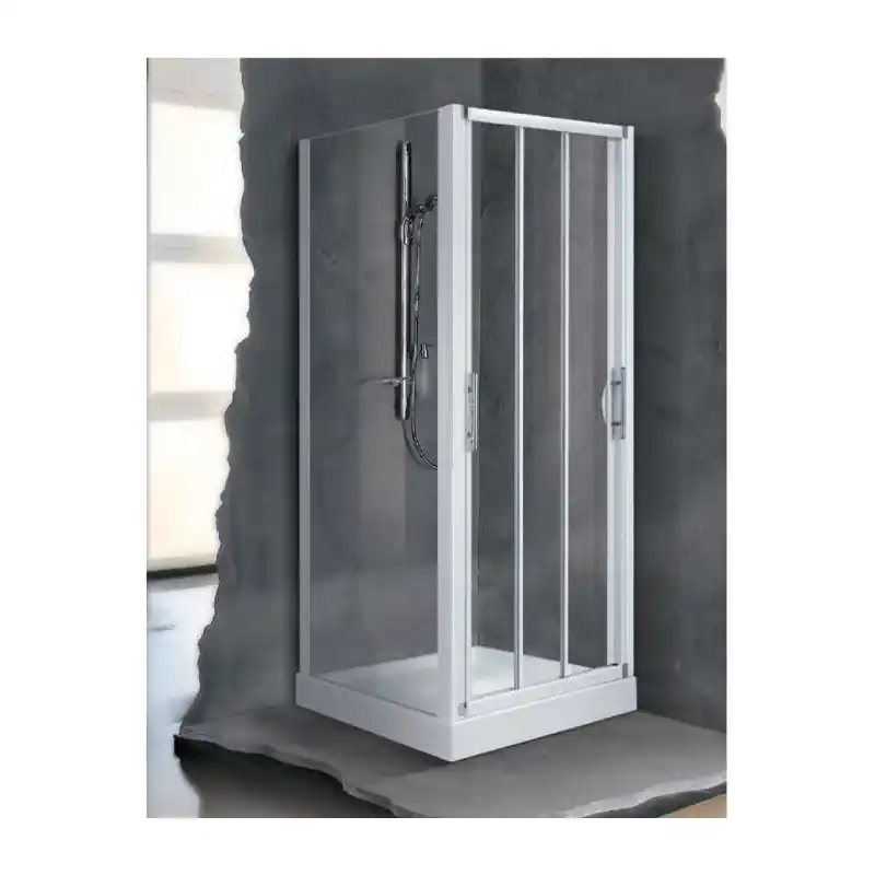 Porte coulissante 3 panneaux transparent 114 à 120 cm Lunes P LUN3P114