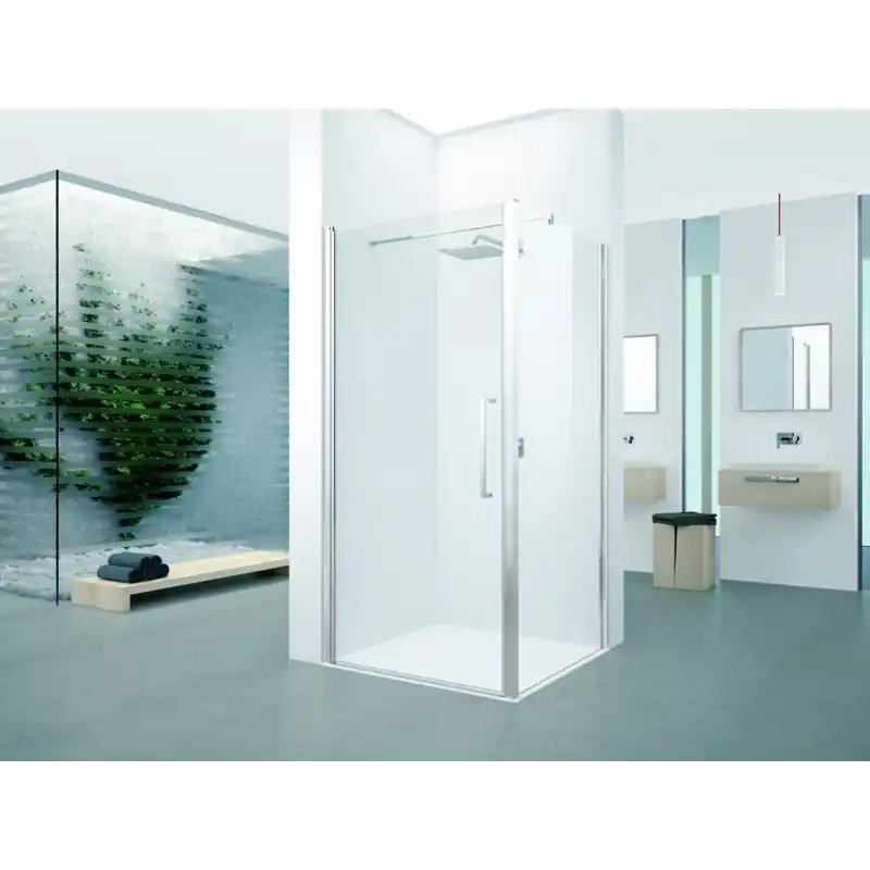 Porte douche pivotante 87-91xH200 cmVerre transparent profilé silver Y