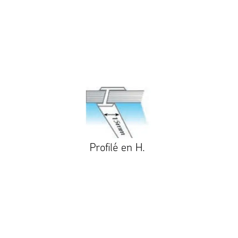 Profilé en H aluminium satiné