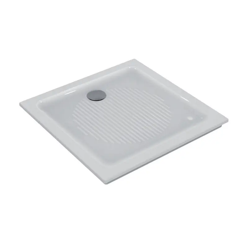 Receveur carré à encastrer 80x80cm antidérapant Blanc CONNECT